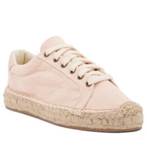 Soludos// Pink Platform Tennis Sneaker, Size 8.